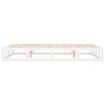 vidaXL Cadre de lit Blanc 200x200 cm Bois massif