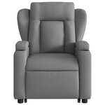 vidaXL Fauteuil inclinable électrique gris foncé tissu