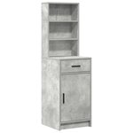 Ensemble de coiffeuse de 3 pièces vidaXL en bois d'ingénierie gris béton