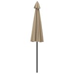 vidaXL Parasol d'extérieur avec mât en aluminium 270 cm Taupe