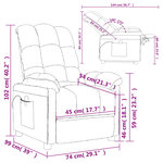vidaXL Fauteuil de massage Crème Tissu
