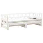 vidaXL Lit coulissant blanc bois de pin massif 2x(90x200) cm