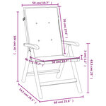 vidaXL Chaises de jardin inclinables et coussins lot de 8 teck solide