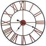 vidaXL Horloge murale Métal 58 cm Rouge