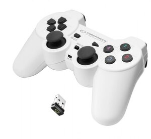 Esperanza EGG108W Manette de jeu Noir  Blanc RF Manette de jeu Analogique/Numérique PC  PlayStation 3