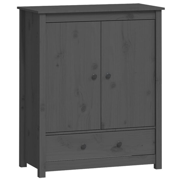 vidaXL Buffet Gris 83x41 5x100 cm Bois massif de pin
