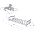 Lit enfant KIDDY 80 x 180 vert sauge