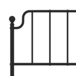 vidaXL Cadre de lit métal avec tête de lit/pied de lit noir 140x190 cm