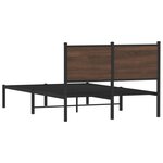 vidaXL Cadre de lit en métal sans matelas chêne marron 120x200 cm