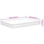 vidaXL Matelas à ressorts ensachés moyen 140x200 cm