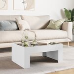 vidaXL Table basse avec LED infini blanc 70x50x30 cm