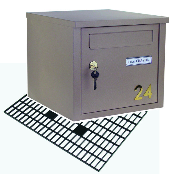 "LA QUARTZ" boite aux lettres 1 Porte. Structure mécano-soudée en tôles d'acier 10 et 15/10ème.Dimensions et serrures agréées la Poste