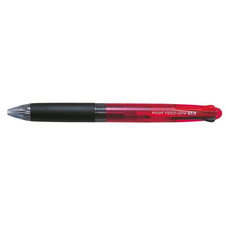 Stylo Bille 4 Couleurs Rouge Neon Begreen FEED GP4 Pointe Moyenne Rouge x 10 PILOT