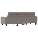 vidaXL Canapé à 3 places Taupe 180 cm Tissu