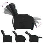 vidaXL Fauteuil inclinable Noir Similicuir