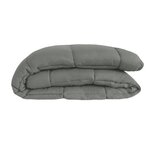 Couette Microfibre Acier & Argent 220 x 240 cm