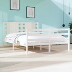 vidaXL Cadre de lit sans matelas blanc 120x190 cm bois de pin massif