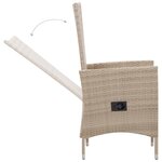 vidaXL Ensemble à manger d'extérieur 7 Pièces coussins Résine tressée