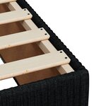 vidaXL Cadre de lit noir simple tissu