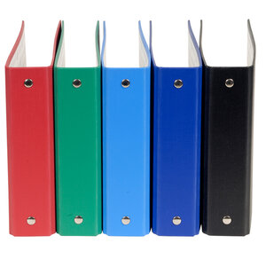 10 Classeurs rembordé PP pour fiches bristol 100x150 2 anneaux 25mm couleur aléatoire EXACOMPTA