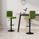 vidaXL Tabourets de bar lot de 2 vert clair velours