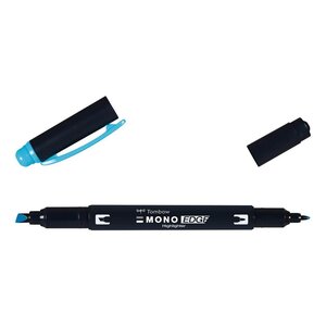Surligneur double pointe mono edge bleu tombow