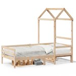 vidaXL Lit de jour avec toit 90x200 cm bois de pin massif