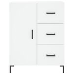 vidaXL Buffet haut Blanc 69 5x34x180 cm Bois d'ingénierie