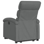 vidaXL Fauteuil inclinable Gris foncé Tissu