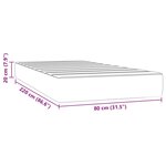 vidaXL Matelas de lit à ressorts ensachés noir 80x220x20 cm velours