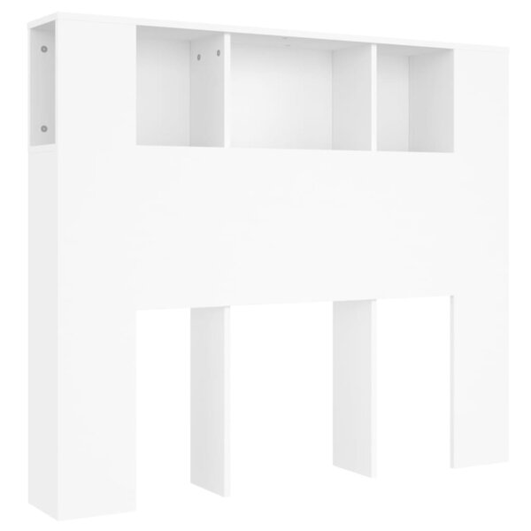vidaXL Armoire de tête de lit blanc 120x18 5x102 5 cm