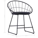 vidaXL Chaises à manger Siège en similicuir lot de 2 noir acier