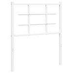 vidaXL Tête de lit métal blanc 80 cm