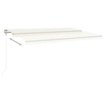 vidaXL Auvent rétractable automatique 500x300 cm Crème