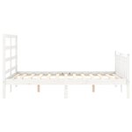 vidaXL Cadre de lit avec tête de lit blanc 120x200 cm bois massif
