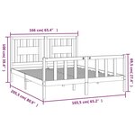 vidaXL Cadre de lit sans matelas bois massif de pin 160x200 cm