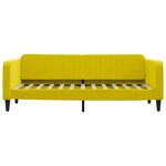 vidaXL Lit de jour avec lit gigogne jaune 80x200 cm velours
