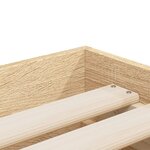 vidaXL Cadre de lit et tiroirs chêne sonoma 90x200cm bois d'ingénierie