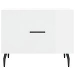 vidaXL Table basse blanc brillant 50x50x40 cm bois d'ingénierie