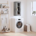 vidaXL Armoire murale gris béton 34 5x34x90 cm