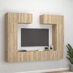 vidaXL Ensemble de meubles TV 6 Pièces Chêne sonoma Bois d'ingénierie