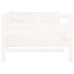 vidaXL Lit de jour blanc bois de pin massif 90x200 cm