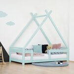 Lit cabane enfant TAHUKA 90 x 160 bleu clair