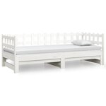 vidaXL Lit coulissant Blanc 2x(80x200) cm Bois de pin massif