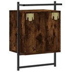 vidaXL Table de chevet murale 2 Pièces chêne fumé 40x30x61 cm