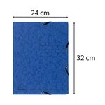 Paquet De 3 Chemises À Élastiques 3 Rabats Carte Lustrée 355gm2 - A4 - Couleurs Assorties - X 24 - Exacompta