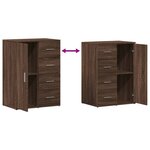 vidaXL Buffet chêne marron 59x39x80 cm bois d'ingénierie