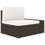 vidaXL Salon de jardin 11 Pièces avec coussins Marron Résine tressée