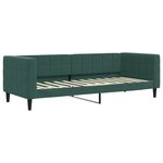 vidaXL Lit de jour avec gigogne et matelas vert foncé 80x200cm velours