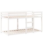 vidaXL Lit superposé avec toit blanc 90x200 cm bois de pin massif
